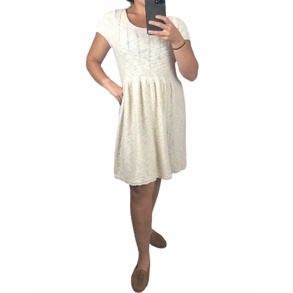 Kimchi Blue knit fit-flare short sleeve dress M